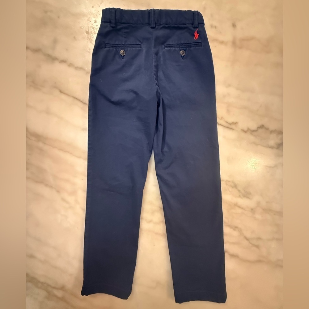 Polo Ralph Lauren boys Straight Fit Flex Abrasion Twill Navy Blue Pant size 7 - Picture 7 of 14